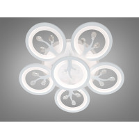 Стельова LED люстра біла 5+1 кільця 95 Вт RC Diasha 8135/5+1WHLED3colordimmer