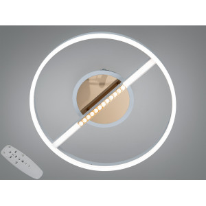 Світлодіодна стельова люстра чорна 120W чотири квадратні плафони Diasha 2533WH+Gdimmer