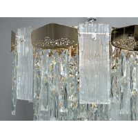 Люстра підвісна кришталева Diasha 9156-500G золото 12 ламп класика Diasha 9156-500G