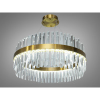 Чаруюча кришталева світлодіодна люстра для вітальні, 150 Вт, бронза Diasha 840/600BR