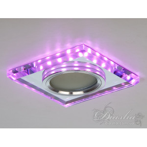 Точковий світильник з вбудованою світлодіодним підсвічуванням Diasha 6017WH+PK