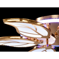 Світлодіодна люстра смарт світильник з пультом dimmer, 105W, золото Diasha 8028/6GLED3colordimmer