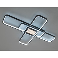 Ексклюзивна стельова світлодіодна люстра з пультом, 125 Вт, чорна Diasha 2437BKdimmer