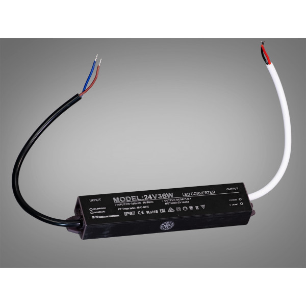 Ультратонкий блок живлення 24В, 36Вт, 1.5А, герметичний Diasha PPF-SY-C-24v-36w