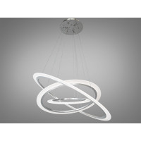 Дизайнерська світлодіодна підвісна люстра для вітальні, 115 Вт, хром Diasha 2366-800+600+400NEWHR