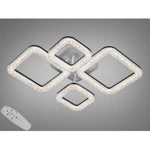 Стельова світлодіодна люстра з пультом, підсвіткою, 70W, хром Diasha 2205/2+2BKLED3colordimmer