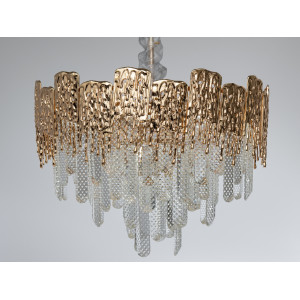 Вражаюча підвісна кришталева люстра, 11 ламп, золото Diasha D888-500G