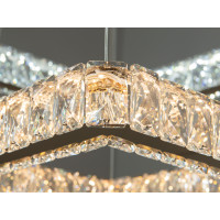 Вишукана кришталева світлодіодна підвісна люстра, 62W, золото Diasha 7223-6A/500+340G