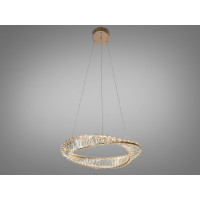 Гармонійна кришталева світлодіодна люстра з пультом, 55 Вт, золото Diasha 548/500G