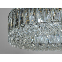 Підвісна кришталева світлодіодна люстра 85Вт хром Diasha 8693-600+400CH