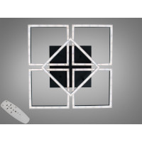 Стельова LED люстра 3 кільця 60Вт матовий хром Diasha 2553BKdimmer