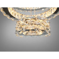 LED люстра в зал до 30 метров цвет золото с пультом Diasha 7895/600+400+200CH