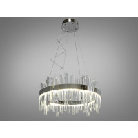 Красива підвісна кришталева led люстра класика для зали, 105 Вт, хром Diasha 836/500CH