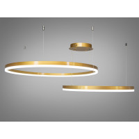 Світлодіодна люстра підвіс з пультом, димером, 100Вт, золото Diasha D2485-800+600G