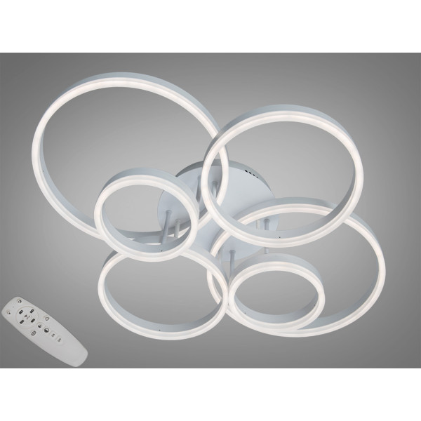 Світлодіодна стельова люстра чорна 120W чотири квадратні плафони Diasha 2543WHdimmer