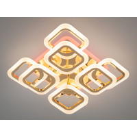Стельова LED люстра з пультом, диммером і підсвічуванням, 110W, хром Diasha HAS8060/4+4GLED3colordimmer