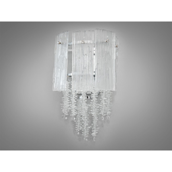 Гармонійне бра з кришталю на 2 лампи, хром Diasha 328-BCH