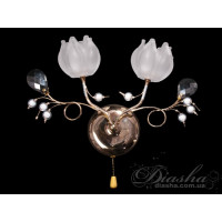 Акційна пропозиція!!! Сучасне, стильне, якісне бра "Два тюльпани", хром Diasha 8523/2G