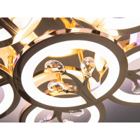 Золота світлодіодна люстра з регулюванням яскравості, пультом, 90W Diasha 8135/5+1GLED3colordimmer