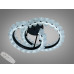 Стельова LED люстра чорна 80W пульт Diasha 2511/500+400BK