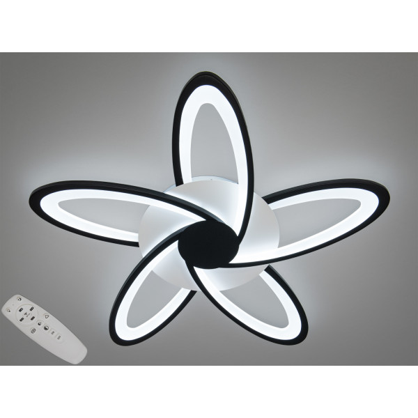 Сучасна пристельова світлодіодна люстра з пультом, 72Вт, біла Diasha 2445/5BKdimmer Сучасна пристельова світлодіодна люстра з пультом, 72Вт, біла Diasha 2445/5BKdimmer