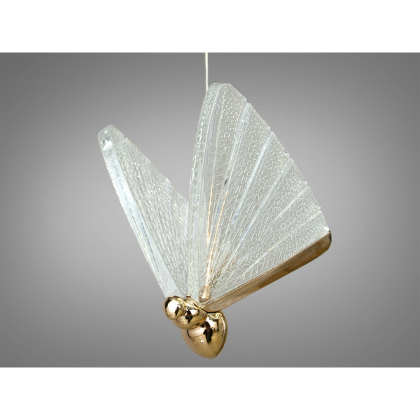 Дизайнерський, світлодіодний підвіс "Метелик" в стилі Loft, 4W, золото Diasha BO-2979/1G Дизайнерський, світлодіодний підвіс "Метелик" в стилі Loft, 4W, золото Diasha BO-2979/1G