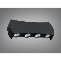 Світильник фасадний LED чорний 4 Вт 4 промені Diasha DFB-8622-8BK