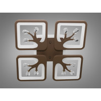 Дизайнерська LED люстра з пультом і підсвічуванням, 85Вт, коричнева Diasha S8157/4CFLED3colordimmer