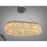 Кришталева підвісна люстра золото 68 Вт ПДУ Diasha 7930/500x300CH