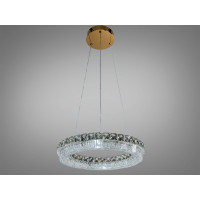 Кришталева світлодіодна люстра-підвіс, 60W Diasha MD6027/400S-gold