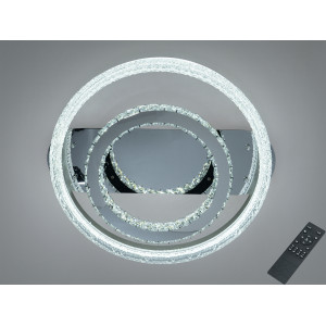 Стельова LED люстра хром 120 Вт кришталь пульт Diasha 8811/600+400A