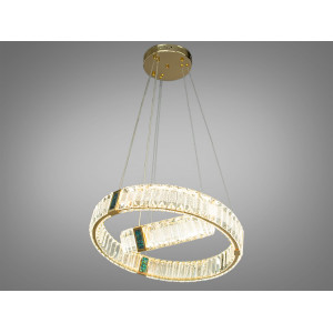 Подвесная светодиодная люстра кольца с хрусталем в стиле модерн Diasha 81028-500+300G
