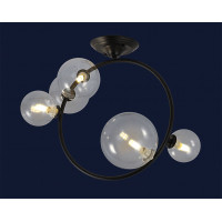 Люстра светильник в стиле лофт молекула Levistella 918LP267-5 BK+CL