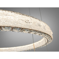 Підвісна LED люстра три кільця золото пульт 195Вт Diasha 662/800+600+400GD
