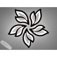 Стельова світлодіодна люстра з пультом, димером, підсвіткою, 80W Diasha 8165/5BKLED3colordimmer