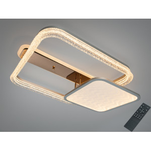 Люстра стельова LED з пультом золото 115 Вт 20 м² Diasha A8819/600+400