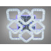 Потолочная светодиодная люстра с пультом 90W Diasha S2205/4+4HRLED3colordimmer