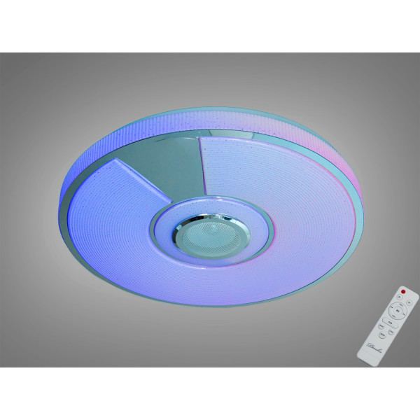 Смарт LED люстра біла 80 Вт RGB з Bluetooth Diasha DB-8309/500RGB+MP3