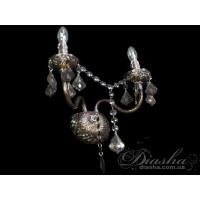 Недороге бра із кольорового акрилу в класичному стилі, на дві лампи Diasha 1004/2B-HR