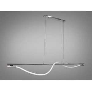 Сучасна світлодіодна підвісна люстра з серії "Роуплайт", 20W, хром Diasha SY9609-L1600CH