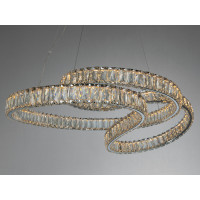 Світлодіодна люстра три кільця хром 93 Вт з пультом Diasha D8816/800CH