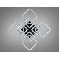 Стельова LED люстра чорна 140W  Diasha MX4771/4+4BK