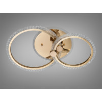 LED люстра в спальню з пультом  55W  золото Diasha A8180/2GLED3colordimmer