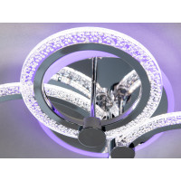 LED люстра з пультом, диммером і кольоровою підсвіткою, 55W, золото Diasha A8180/3HRLED3colordimmer