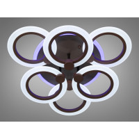 ЛЕД люстра Серія 8022 коричневий з кільцями дімер і червоне підсвічування 72W Diasha A8022/3+3CFLED3colordimmer