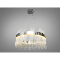 Підвісна кришталева світлодіодна люстра на кухню, 30 Вт, срібна Diasha Q802/600CH