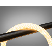 Нова, високоякісна підвісна лед люстра для зали "Роплайт", 48W, чорна Diasha 9752-L1500BHR