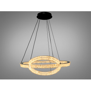 Підвісна люстра LED три кільця золото 125 Вт Diasha 1712/600+400ABK