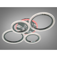 LED люстра з пультом, диммером та підсвіткою, 60W, хром Diasha 2408/4HRLED3colordimmer