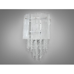 Гармонійне бра з кришталю на 2 лампи, хром Diasha 328-BCH